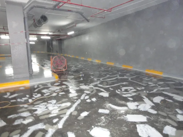 Car Park Epoxy Floor Painting Works at Abdulghani & Cardahi Tower, Dafna, Qatar — preserved image 2 of 6