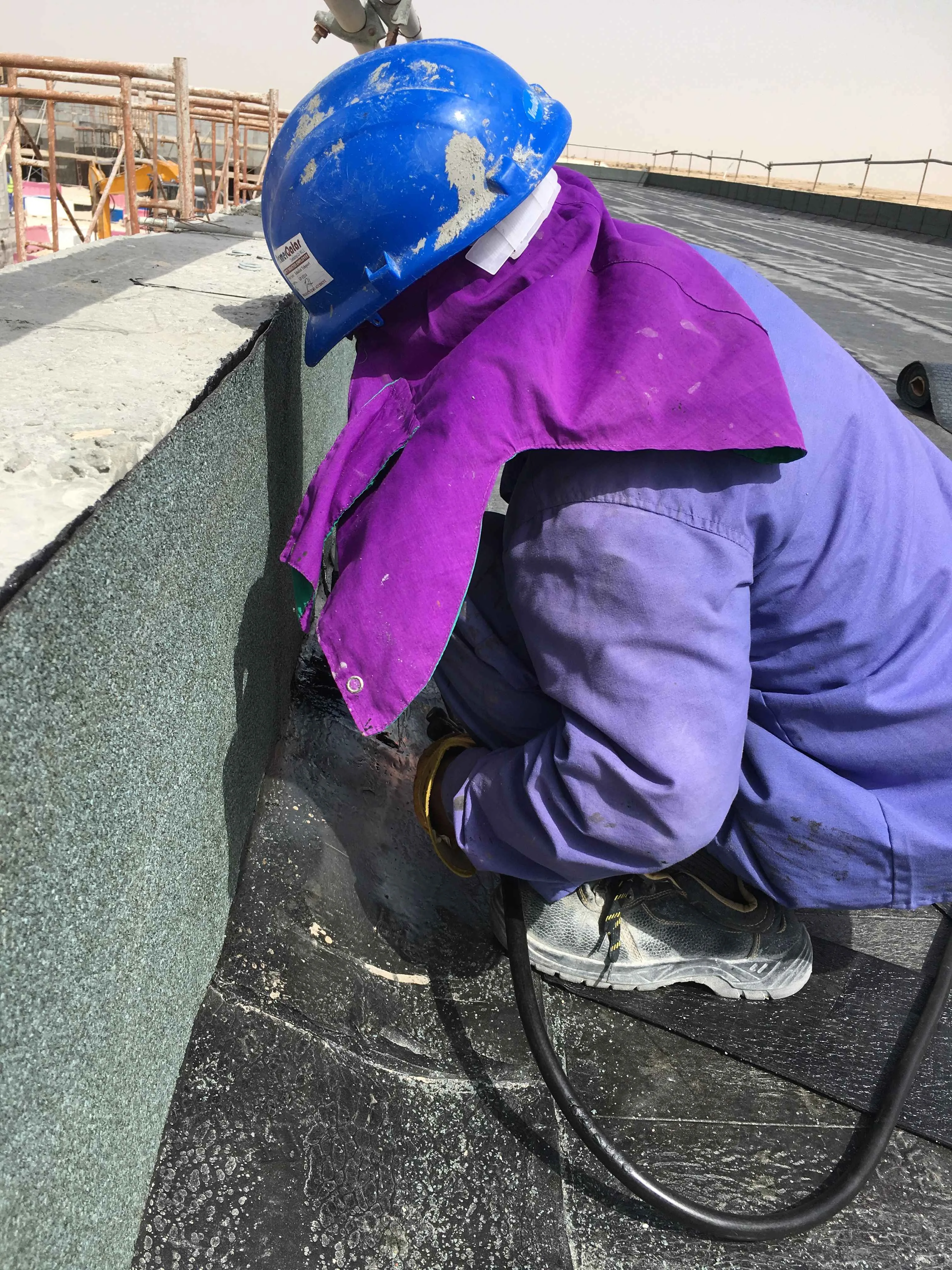 Bituminous Roof Waterproofing at Es’hail Sat in Zaubara, Qatar — preserved image 2 of 6