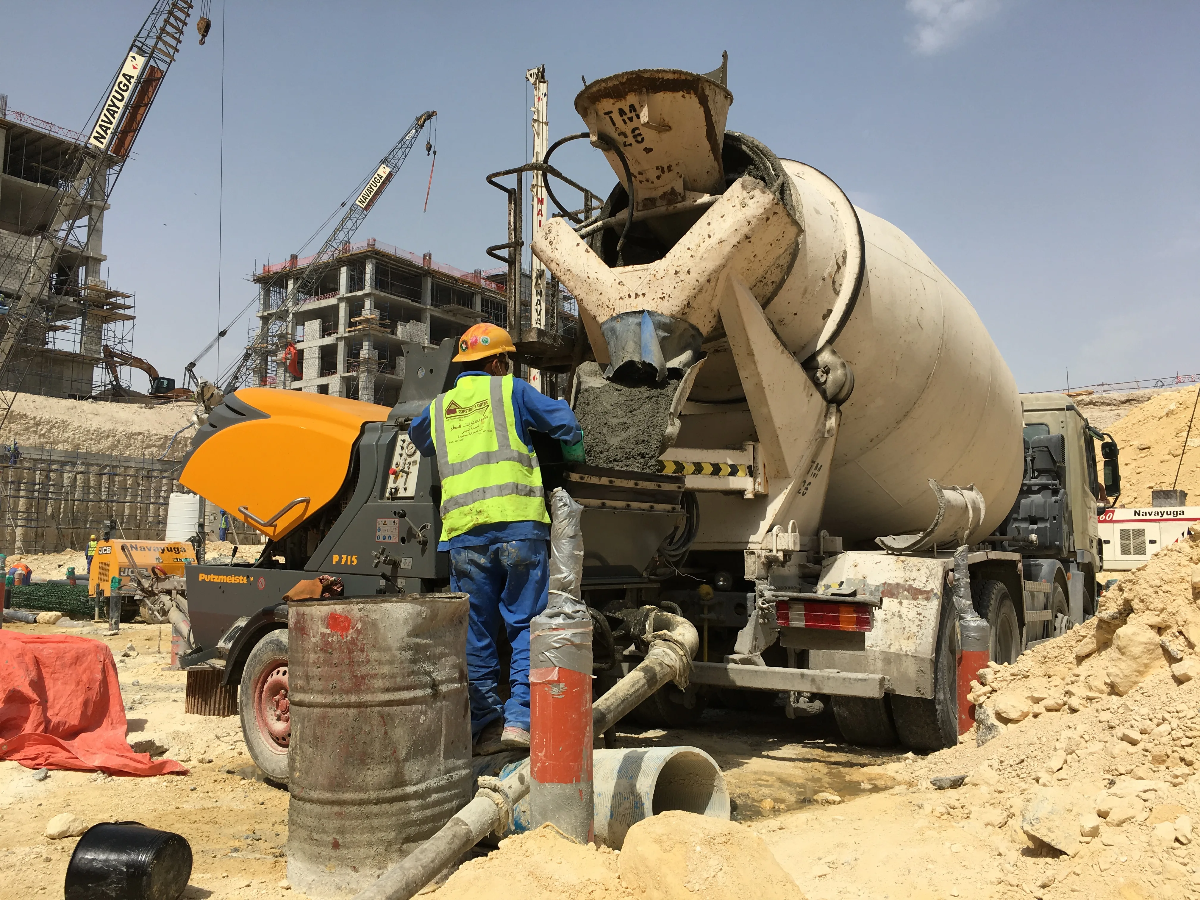صورة توثيقية ضمن الخرسانة المرشوشة للخوازيق المتجاورة بمشروع RPS القديم وامتداد طريق سلوى (Kahramaa)، الصورة 5 من 6