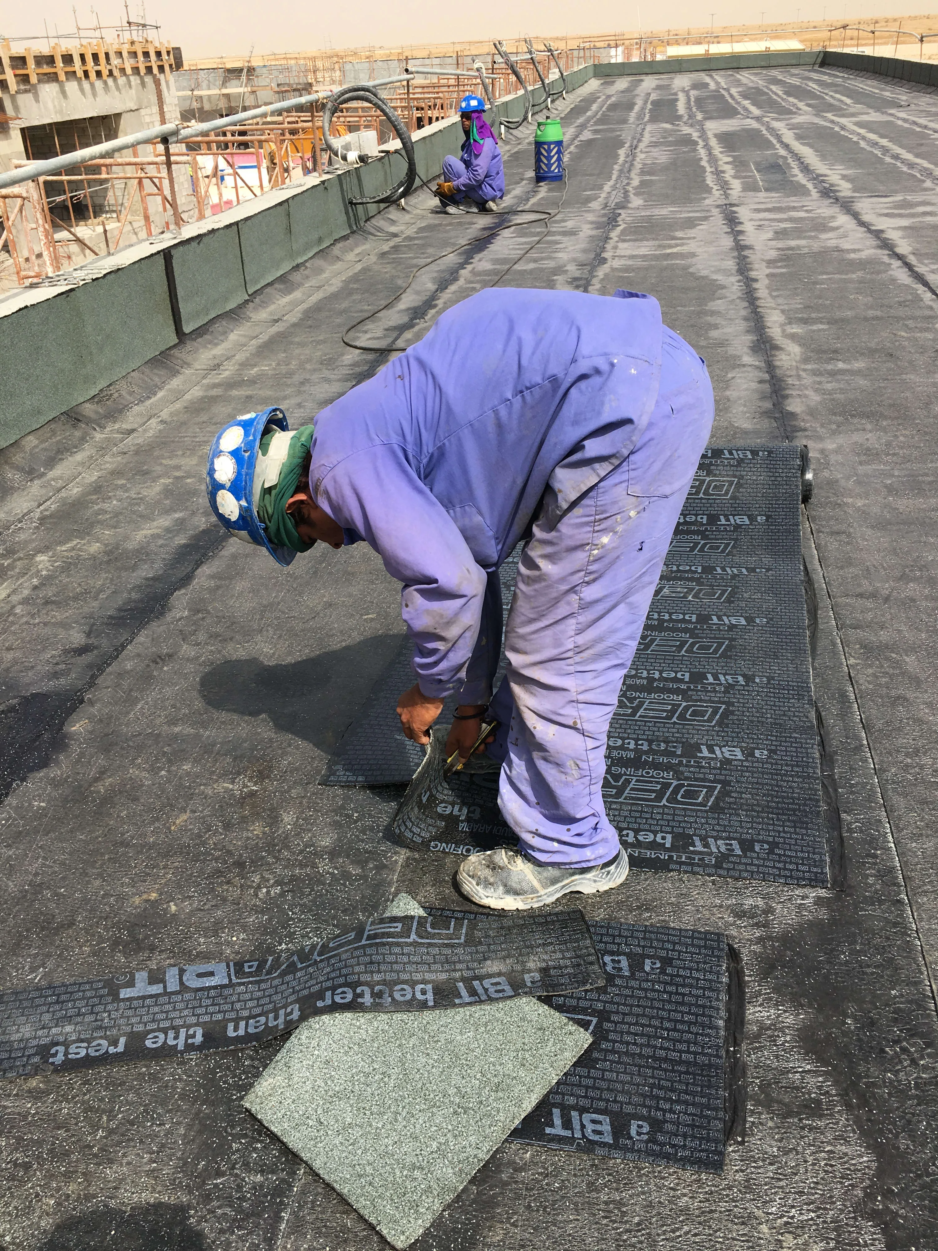Bituminous Roof Waterproofing at Es’hail Sat in Zaubara, Qatar — preserved image 5 of 6