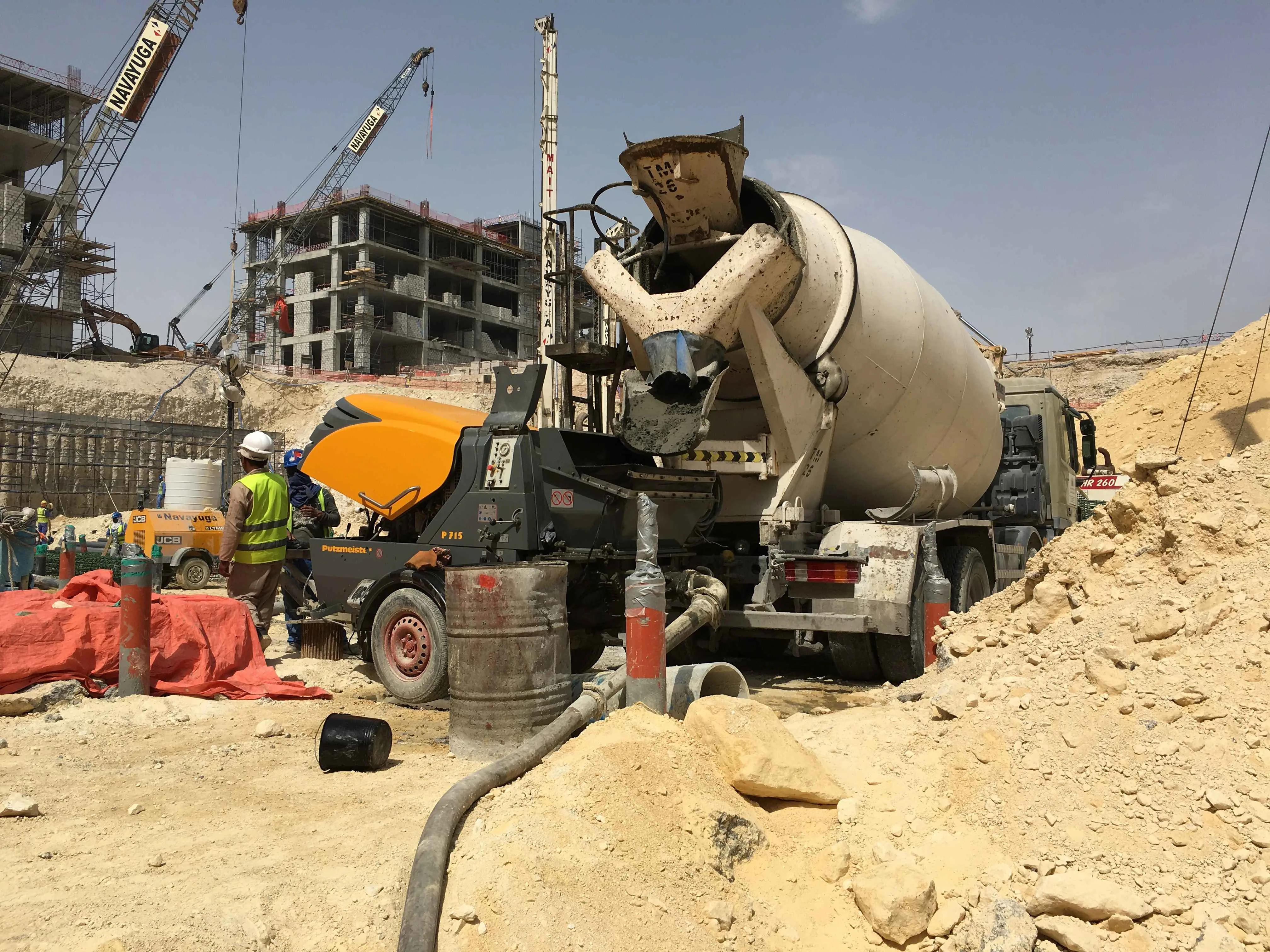 صورة توثيقية ضمن الخرسانة المرشوشة للخوازيق المتجاورة بمشروع RPS القديم وامتداد طريق سلوى (Kahramaa)، الصورة 4 من 6