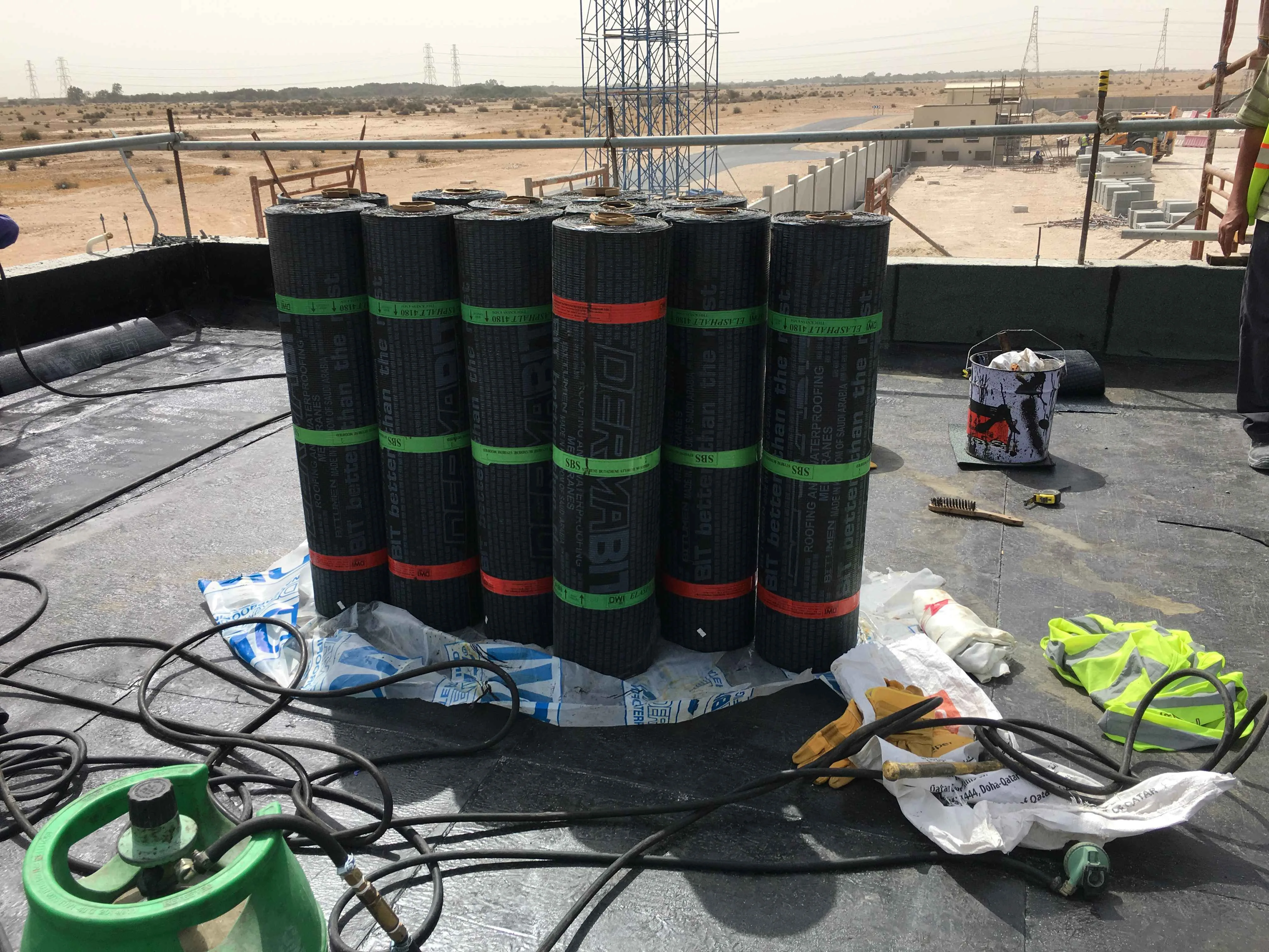 Bituminous Roof Waterproofing at Es’hail Sat in Zaubara, Qatar — preserved image 3 of 6