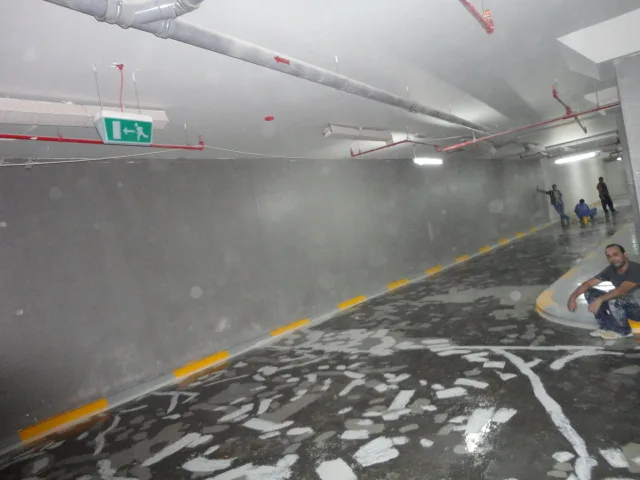 Car Park Epoxy Floor Painting Works at Abdulghani & Cardahi Tower, Dafna, Qatar — preserved image 1 of 6