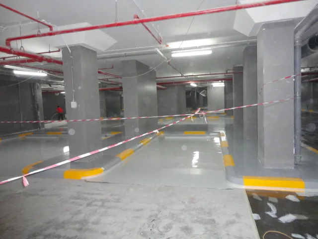 Car Park Epoxy Floor Painting Works at Abdulghani & Cardahi Tower, Dafna, Qatar — preserved image 3 of 6